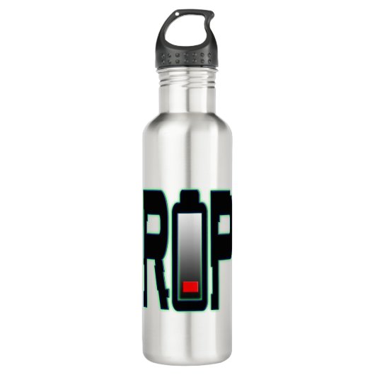 RIP Batterieladeflasche Edelstahlflasche (Vorderseite)