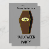 RIP-Coffin des Doom-Halloween-Party anpassbar Einladung (Vorne/Hinten)