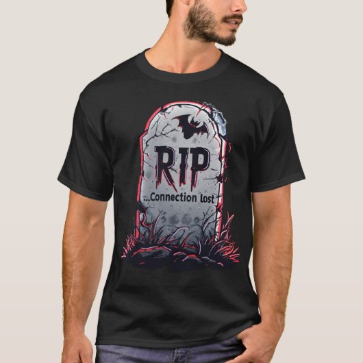 RIP Connection Lost - Gamer Grabstein Shirt (Vorderseite)