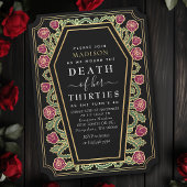 Rip Death to my 30s 40th Gothic Birthday Party Einladung