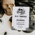RIP Dreißiger 40. Geburtstag Einladung<br><div class="desc">Mit dieser kühnen und eleganten "RIP Thirties"-Einladung zum 40. Geburtstag verabschieden Sie sich stilvoll von Ihren Dreißigern. Mit einem klassischen Schädel- und Rose-Motiv in einem stilvollen, tätowierten Design, laden Sie ein, edgy und schick zu verbinden. Mit seiner übersichtlichen Gestaltung und dem beeindruckenden Kunstwerk Set es den Ton für eine unvergessliche...</div>