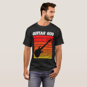 Rip Eddie Tribute Retro Guitar God Guitar With Cig T-Shirt (Vorne ganz)
