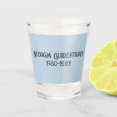 RIP Georgia Guidestones Schnapsglas (Vorderseite)