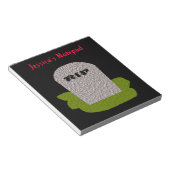 RIP Grabstein Anpassbarer Notepad Notizblock (angewinkelt)