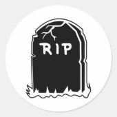 RIP Grabstein Aufkleber (Vorderseite)