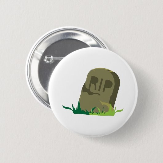 RIP Grabstein Button (Vorne & Hinten)