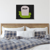 RIP Grabstein Canvas Print Leinwanddruck (Insitu (Schlafzimmer))