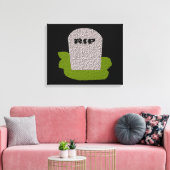 RIP Grabstein Canvas Print Leinwanddruck (Insitu (Wohnzimmer))