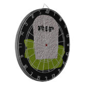 RIP Grabstein Dart Board Dartscheibe (Vorderseite Links)
