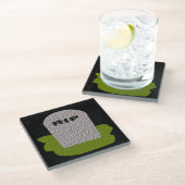 RIP Grabstein Glasuntersetzer (Schrägansicht)