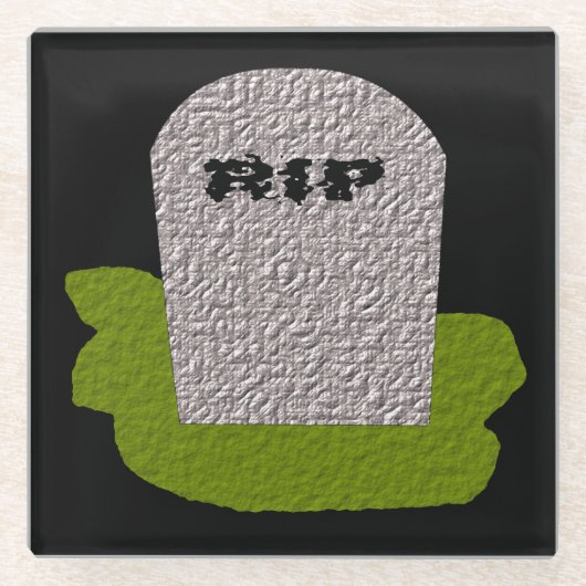RIP Grabstein Glasuntersetzer (Vorderseite)