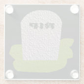 RIP Grabstein Glasuntersetzer (Rückseite)