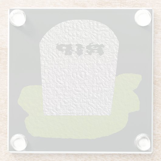 RIP Grabstein Glasuntersetzer (Rückseite)