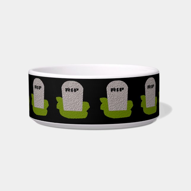 RIP Grabstein Gothic Dog/Cat Bowl Napf (Vorderseite)