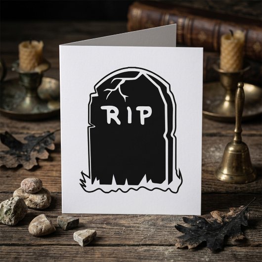 RIP Grabstein Grußkarten Karte