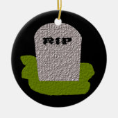 RIP Grabstein Happy Halloween Custom Keramikornament (Vorne)