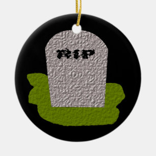 RIP Grabstein Happy Halloween Custom Keramikornament