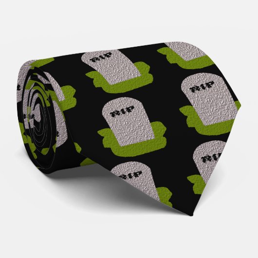 RIP Grabstein Krawatte (Gerollt)