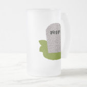 RIP Grabstein Mattiert Glass Tasse (VorderseiteRechts)