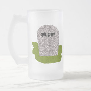 RIP Grabstein Mattiert Glass Tasse