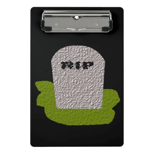 RIP Grabstein Mini Zwischenablage Klemmbrett (Vorderseite)