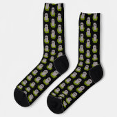 RIP Grabstein-Muster Socken (Linkes Detail)