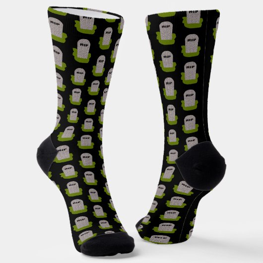 RIP Grabstein-Muster Socken (Gewinkelt)