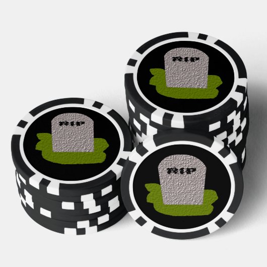 RIP Grabstein Pokerchips (Stapel)