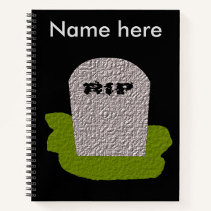 RIP Grabstein Spiral Notebook Notizblock