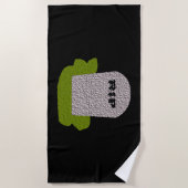 RIP Grabstein Strandtuch (Vorderseite)