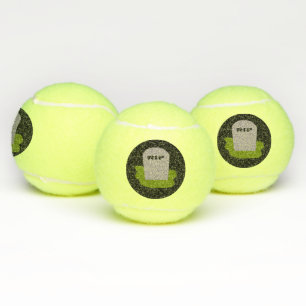 RIP Grabstein Tennis Balls Tennisbälle