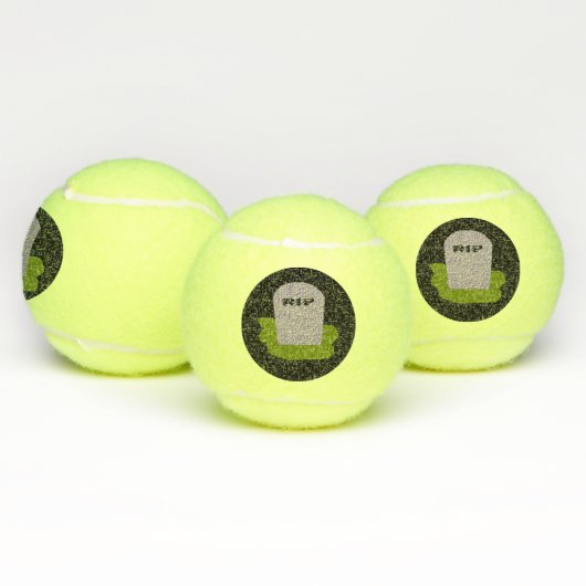 RIP Grabstein Tennis Balls Tennisbälle (Multi)