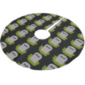 RIP Grabstein Tree Skirt Polyester Weihnachtsbaumdecke (Schrägansicht)