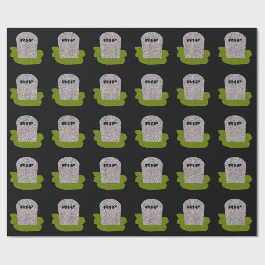 RIP Grabstein Wrapping Paper Geschenkpapier (Flach)
