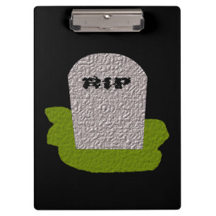 RIP Grabstein Zwischenablage Klemmbrett