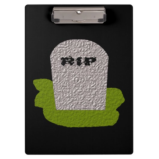 RIP Grabstein Zwischenablage Klemmbrett (Vorderseite)