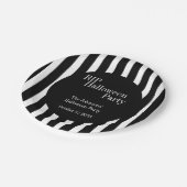 RIP Halloween Black and White Stripe Party Pappteller (Schrägansicht)