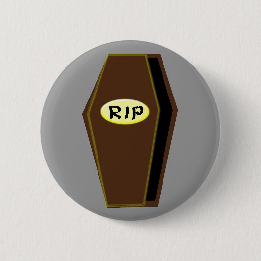 RIP Halloween-Coffin Button (Vorderseite)