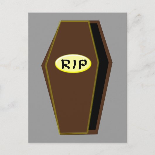 RIP Halloween-Coffin der Postkarte (Vorderseite)