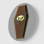 RIP Halloween-Coffin der Verdammnismauer Große Wanduhr (Winkel)