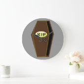 RIP Halloween-Coffin der Verdammnismauer Große Wanduhr (Zuhause)