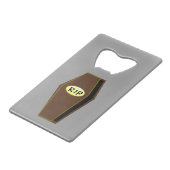 RIP Halloween Coffin Doom Bottle Opener Geldkarten Flaschenöffner (Vorderseite Schrägansicht)