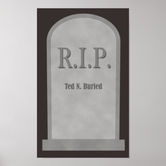 RIP Halloween Grabstein Ted N. Buried Poster (Vorne)