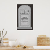 RIP Halloween Hier Lies Fred Grabstein Poster (Küche)