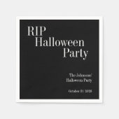 RIP Halloween Party Black and White Serviette (Vorderseite)