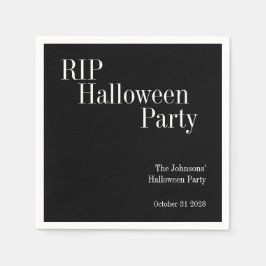 RIP Halloween Party Black and White Serviette