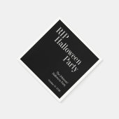 RIP Halloween Party Black and White Serviette (Ecke)