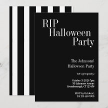 RIP Halloween-Party Schwarz-Weiß-Streifen