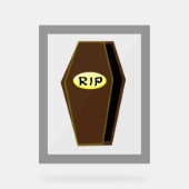 RIP Halloween-Särge Acrylschild (Vorderseite)