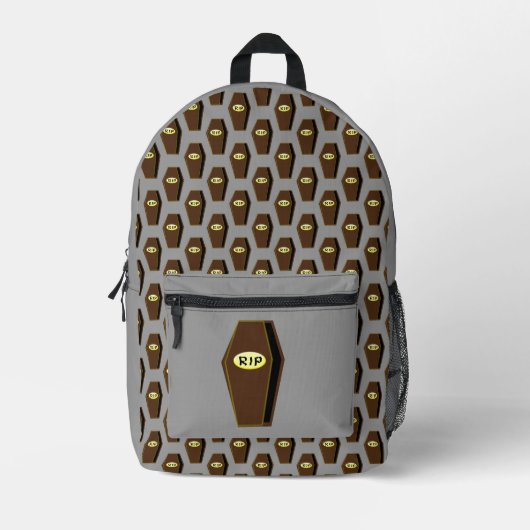 RIP Halloween-Särge Bedruckter Rucksack (Vorderseite)